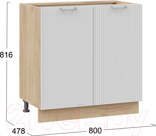 Изображение товара Шкаф-стол кухонный ТриЯ Кимберли 1Н8 (дуб крафт золотой/сноу)