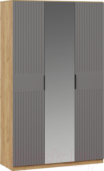 Изображение товара Шкаф ТриЯ Хилтон комбинированный (дуб крафт золотой/графит матовый)