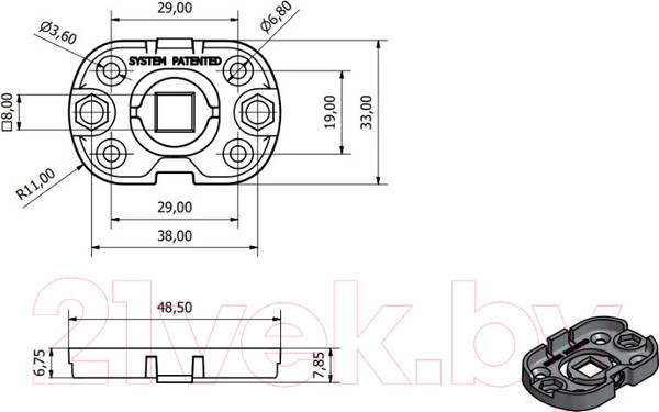 Изображение товара Ручка дверная System Ultron PR BB (золото матовое)