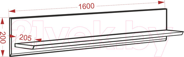 Изображение товара Полка Евва Турин ТР-1T/S (дуб сонома)