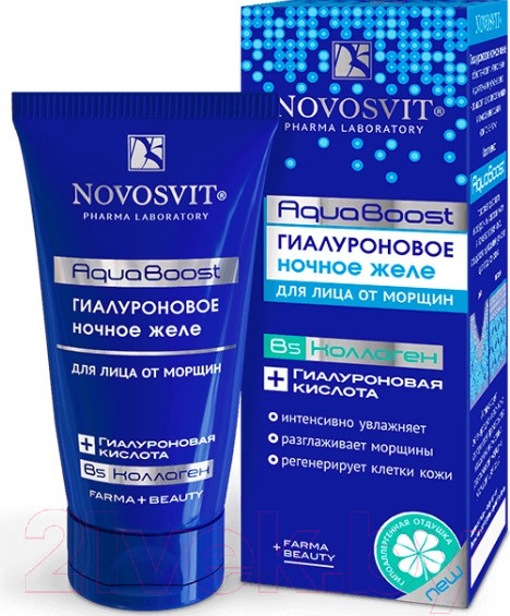 Изображение товара Гель для лица Novosvit AquaBoost гиалуроновый ночной от морщин (50мл)