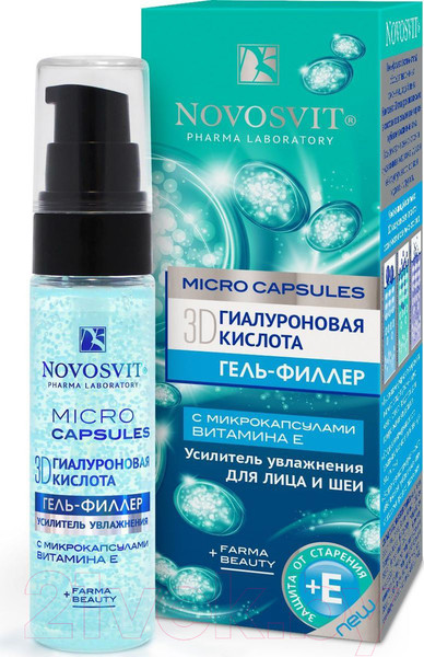 Изображение товара Гель для лица Novosvit Филлер 3D гиалуроновая кислота усилитель увлажнения (30мл)