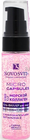 Изображение товара Гель для лица Novosvit Филлер морской коллаген разглаживает морщины (30мл)