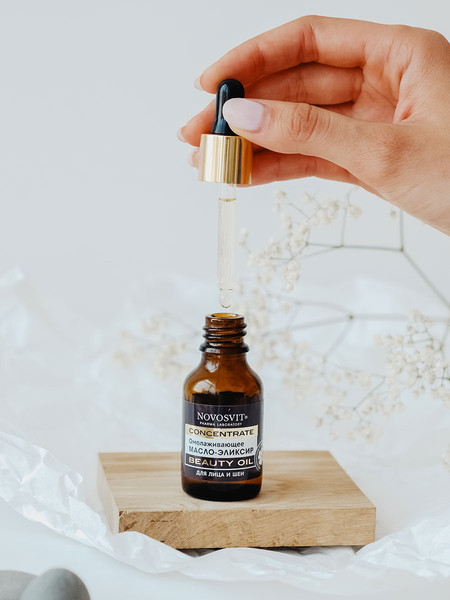 Изображение товара Масло для лица Novosvit Concentrate Beauty Oil омолаживающий эликсир (25мл)