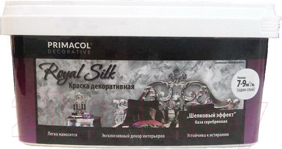 Изображение товара Краска Primacol Royal Silk (1кг, серебристый)