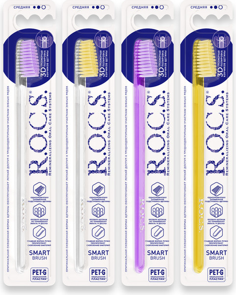 Изображение товара Зубная щетка R.O.C.S. Классическая средняя