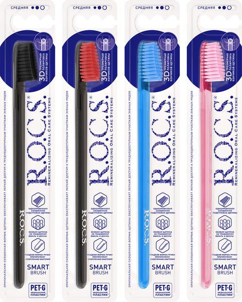 Изображение товара Зубная щетка R.O.C.S. Классическая средняя