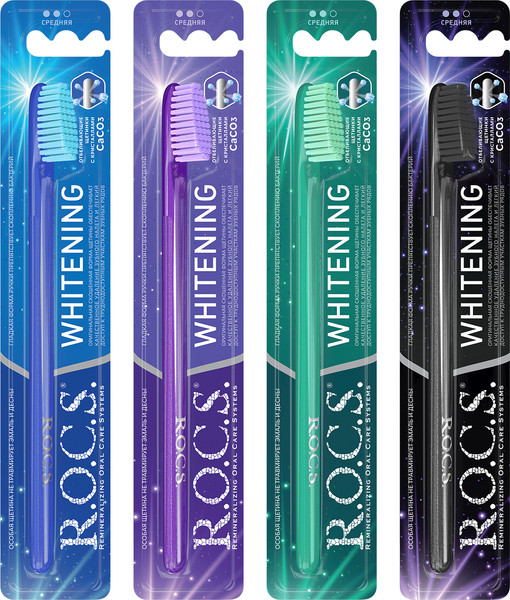 Изображение товара Зубная щетка R.O.C.S. Отбеливающая средняя