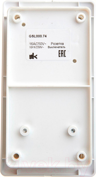 Изображение товара Блок выключатель+розетка Systeme (Schneider) Electric Glossa GSL000174