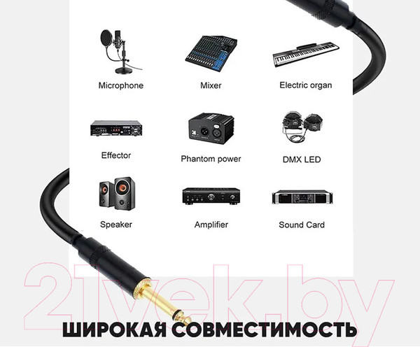 Изображение товара Кабель Shnoor IC124-JMJM-B-1.5m (1.5м)