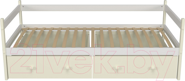 Изображение товара Кровать-тахта детская Можга Р425 с ящиками (белый/ваниль)