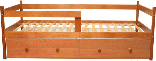 Изображение товара Кровать-тахта детская Можга Р425Э с бортиком и ящиками (ольха эмаль)