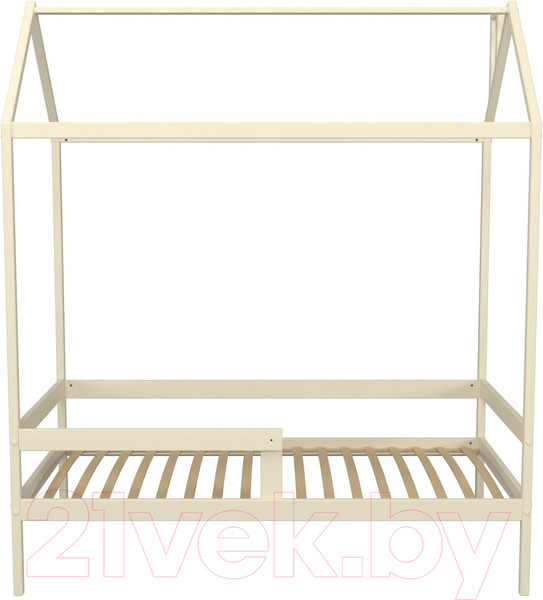 Изображение товара Стилизованная кровать детская Можга Р424Э с бортиком (слоновая кость эмаль)