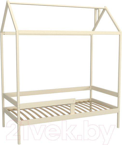 Изображение товара Стилизованная кровать детская Можга Р424Э с бортиком (слоновая кость эмаль)