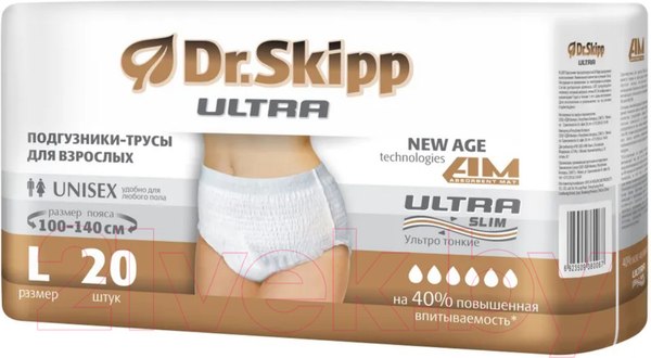 Изображение товара Трусы впитывающие для взрослых Dr.Skipp Ultra L  (20шт)
