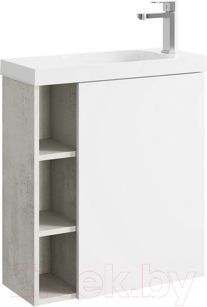 Изображение товара Тумба с умывальником Aqwella Alba / ALB0106RLS + ALB0706WM