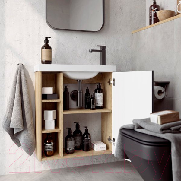 Изображение товара Тумба с умывальником Aqwella Alba / ALB010RDD + ALB0706WM