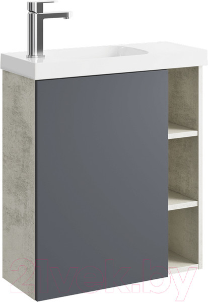 Изображение товара Тумба с умывальником Aqwella Alba / ALB0106LLS + ALB0706GRМ