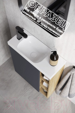 Изображение товара Тумба с умывальником Aqwella Alba / ALB0106LLS + ALB0706WM