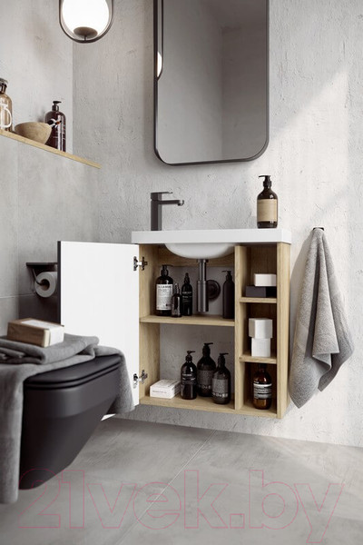 Изображение товара Тумба с умывальником Aqwella Alba / ALB0106LDD + ALB0706GRМ