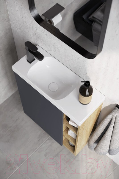 Изображение товара Тумба с умывальником Aqwella Alba / ALB0106LDD + ALB0706GRМ