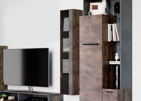 Изображение товара Шкаф навесной Мебельград Глазго (таксония/металл бруклин)