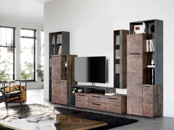 Изображение товара Шкаф навесной Мебельград Глазго (таксония/металл бруклин)