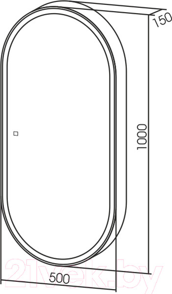 Изображение товара Шкаф с зеркалом для ванной Silver Mirrors Soho 50x100 / LED-00002515