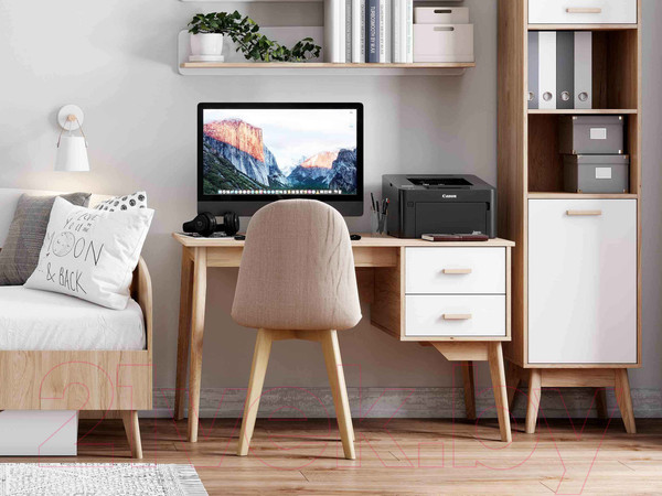 Изображение товара Шкаф-пенал Мебельград Калгари 45x45x220 (дуб натуральный светлый/белый матовый)