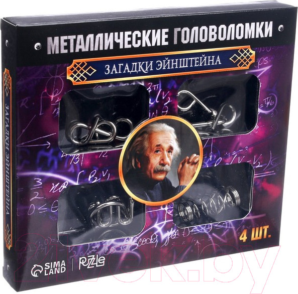 Изображение товара Набор головоломок Puzzle Загадки Эйнштейна Металлическая / 2528228 (4шт)