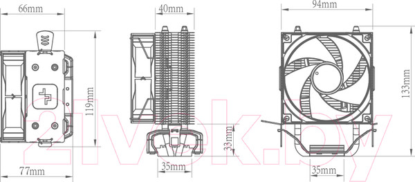 Изображение товара Кулер для процессора Deepcool AG200 (R-AG200-BKNNMN-G)