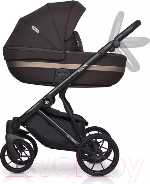 Изображение товара Детская универсальная коляска Riko Basic Delta 3 в 1 (04/темно-коричневый)