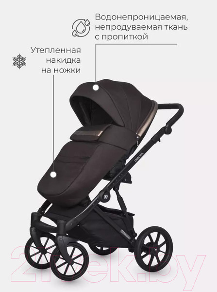 Изображение товара Детская универсальная коляска Riko Basic Delta 3 в 1 (04/темно-коричневый)