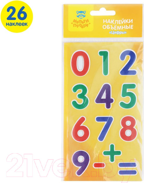 Изображение товара Набор наклеек Мульти-пульти Цифры / PS_39787