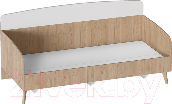 Изображение товара Кровать-тахта Мебельград Калгари 90x200 (дуб натуральный светлый/белый матовый)