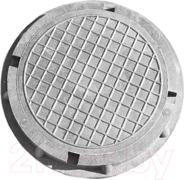 Изображение товара Люк канализационный Стандартпарк Круглый малый садовый / 35285-14 (серый)