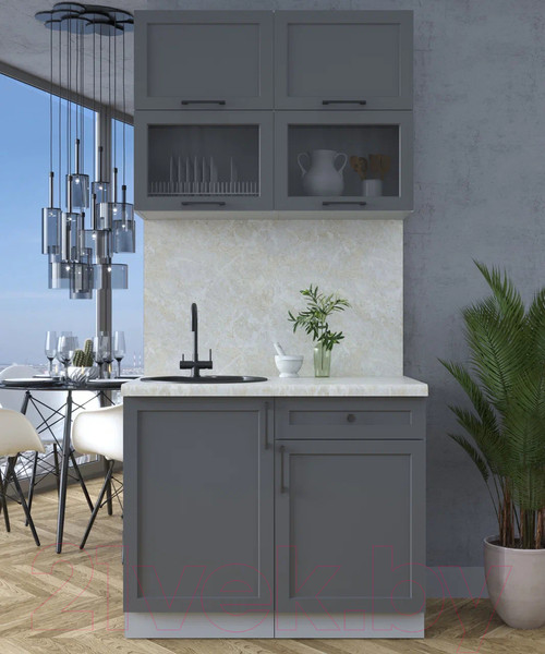 Изображение товара Кухонный гарнитур Интерлиния Тренд 1.0Б (пепел/пепел/опал светлый)