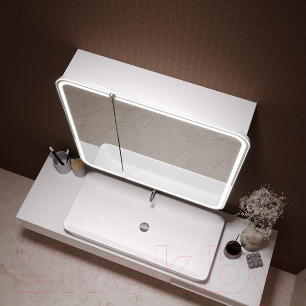 Изображение товара Шкаф с зеркалом для ванной Silver Mirrors Alliance 805x800 / LED-00002516