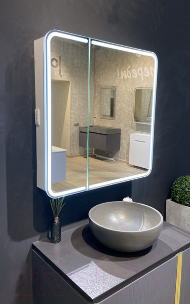 Изображение товара Шкаф с зеркалом для ванной Silver Mirrors Alliance 805x800 / LED-00002516
