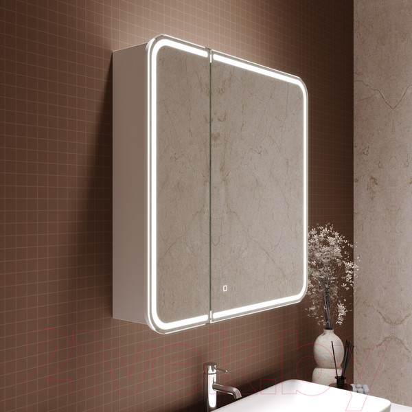 Изображение товара Шкаф с зеркалом для ванной Silver Mirrors Alliance 805x800 / LED-00002516