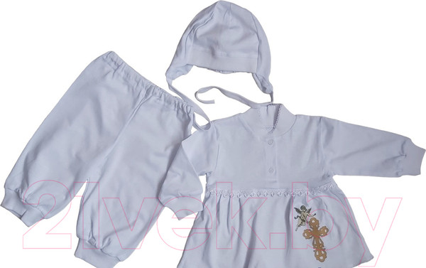 Изображение товара Набор для крещения Три Медведя 364К (р.44/68, белый)