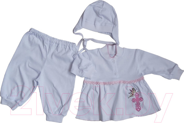 Изображение товара Набор для крещения Три Медведя 364К (р.48/74, розовый)