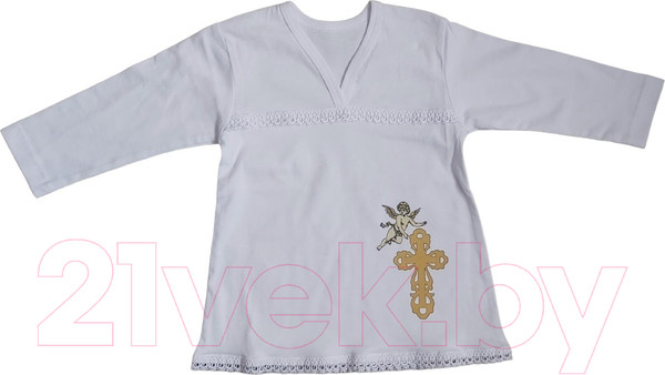 Изображение товара Крестильная рубашка Три Медведя 367К (р.44/68, белый)
