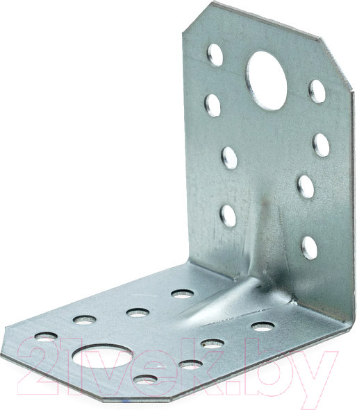 Изображение товара Уголок крепежный ЕКТ Усиленный 65x65x52x1.5мм / V022552 (6шт, белый цинк)
