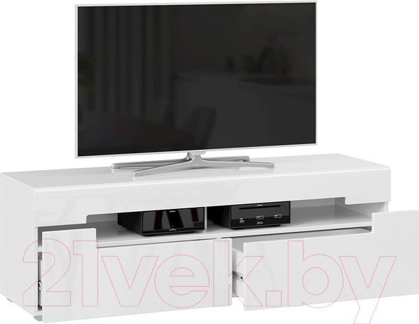 Изображение товара Тумба ТриЯ Фьюжн ТД-260.03.12 (белый глянец/белый)