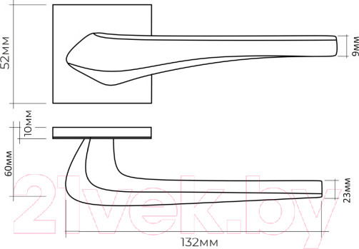 Изображение товара Ручка дверная Vettore R06.135 SN/CP (сатин/хром)