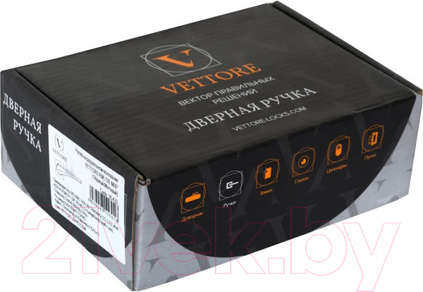 Изображение товара Ручка дверная Vettore R06.135 SN/CP (сатин/хром)