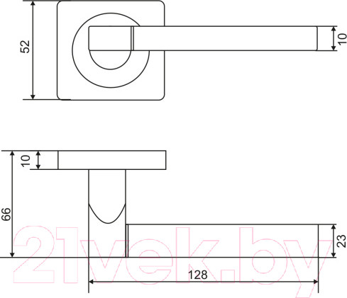 Изображение товара Ручка дверная Vettore R06.178 BN (черный никель)