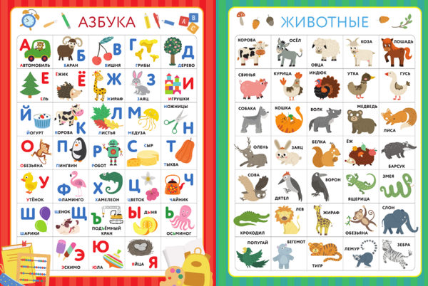 Изображение товара Набор развивающих плакатов АСТ 10 обучающих плакатов для малышей под одной обложкой