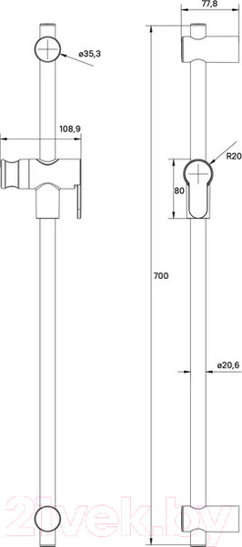Изображение товара Душевая стойка IDDIS Ray RAY70C0i17